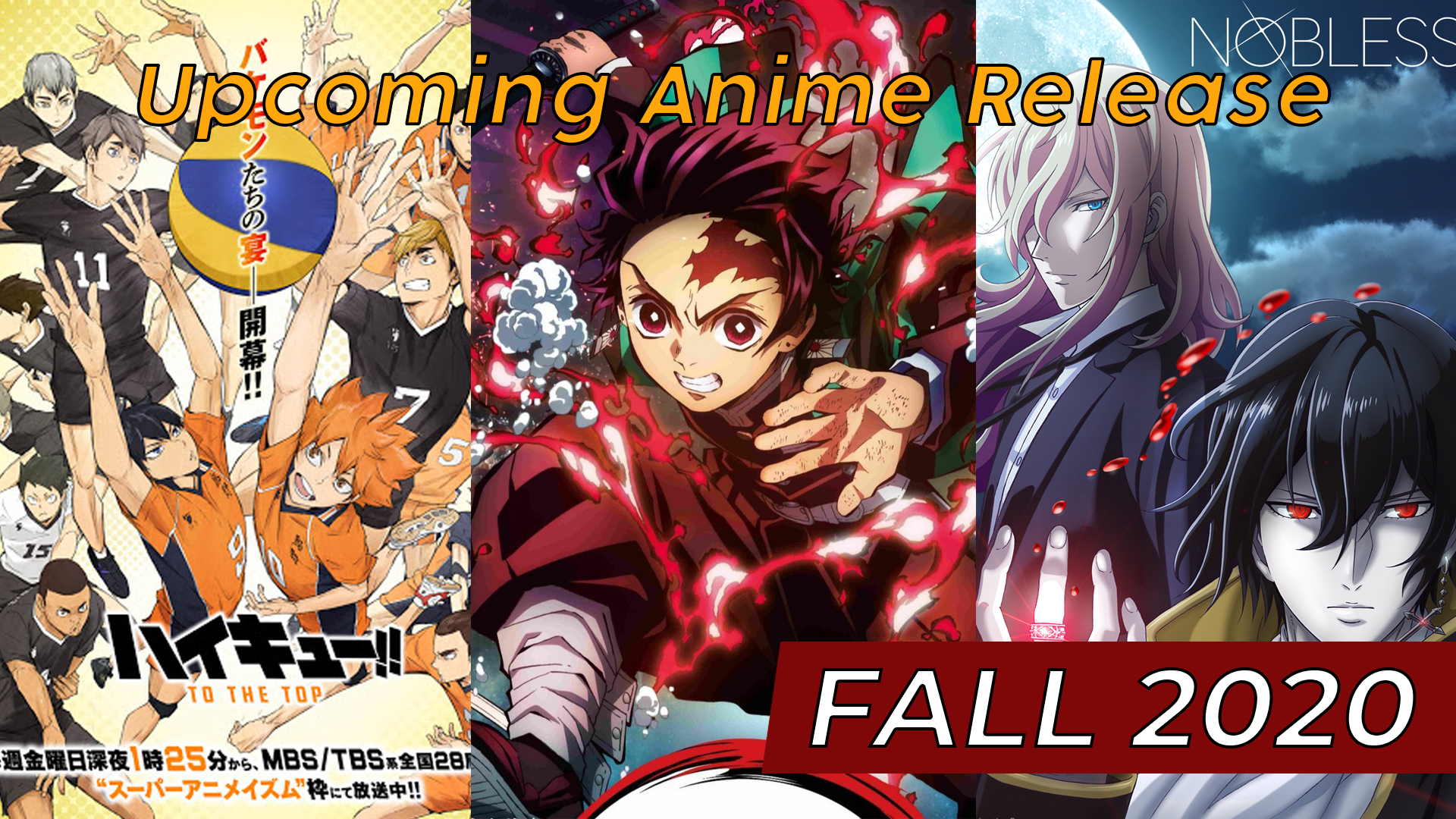 Anime Release Fall 2020